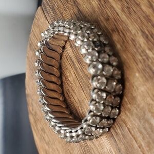 B0704 vintage world‎ war military sweetheart crystal bracelet